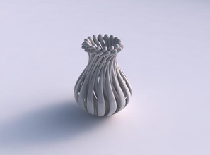 vaso curvo twisted struttura muscolare punte morbide spremuto casa il muscolo soft consigli arredamento 3d print model - Mito3D