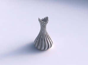 vaso curvo contorto muscolo struttura morbido suggerimenti allungato casa arredamento 3d print model - Mito3D