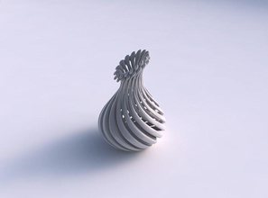 vase gebogen verdrehte muskel struktur sanft tipps gedehnt ecke haus dekor 3d print model - Mito3D