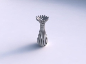vaso curvo contorto muscolo struttura morbido suggerimenti allargato casa arredamento 3d print model - Mito3D