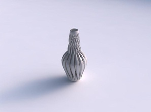 vase curved twisted sharp muscle structure intertwining neck long house decor 3d print model - Mito3D