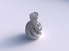 vase gebogen geschichtet abgeschrägt geäst verdrehte gedehnt haus dekor 3d print model - Mito3D