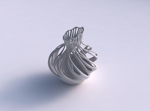 vase gebogen geschichtet geäst gedehnt ecke haus dekor 3d print model - Mito3D