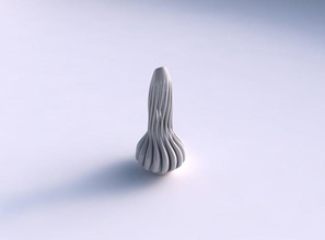 vase wellig Gebogenen starken Muskel-Struktur, langes top Haus gebogen dick Muskel - Struktur lange Dekor 3d print model - Mito3D
