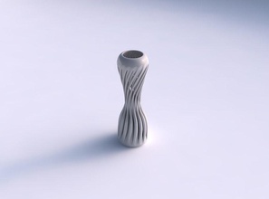 vase wellig Gebogenen starken Muskel-Struktur verbreitert top Haus gebogen dick Muskel - Struktur werden Dekor 3d print model - Mito3D