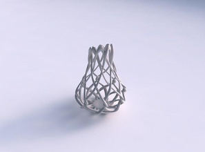 vase cylindrique entrelacement treillis longue maison décor 3d print model - Mito3D