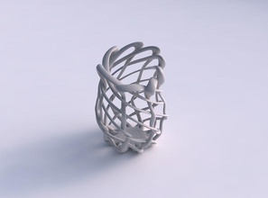 vase zylindrisch interlacing Gitter pimp up top Haus bis Dekor 3d print model - Mito3D