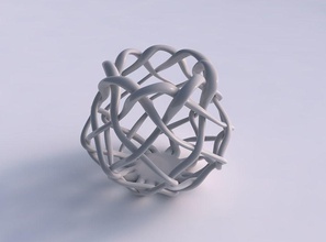 vase zylindrisch interlacing Gitter drückte Haus gepresste Dekor 3d print model - Mito3D