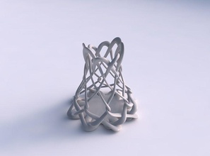 vase zylindrisch interlacing Gitter gestreckt oben Haus top Dekor 3d print model - Mito3D