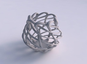 vaso cilindrico di interlacciamento reticolo twisted spremuto il l'interlacciamento casa arredamento 3d print model - Mito3D