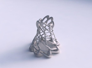 vaso cilindrico intreccio reticolo contorto allungato casa arredamento 3d print model - Mito3D