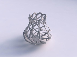 vaso cilindrico di interlacciamento reticolo vasta centro casa il l'interlacciamento ampia medio arredamento 3d print model - Mito3D