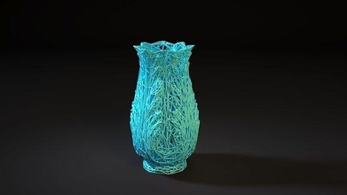 vaso decoração lindo Voronoi interior 3d impressão vintage arte 3d print model - Mito3D