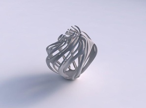 vase deformiert 2 verdrehte geäst gedrückt haus dekor 3d print model - Mito3D