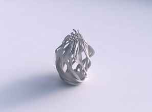 vase deformiert 2 verdrehte geäst gedehnt ecke haus dekor 3d print model - Mito3D