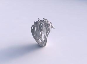 vase deformiert 2 verdrehte geäst wellig haus dekor 3d print model - Mito3D