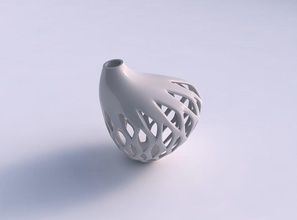 vase deformiert hals glatt abgeschrägt schneidet gedrückt haus dekor 3d print model - Mito3D