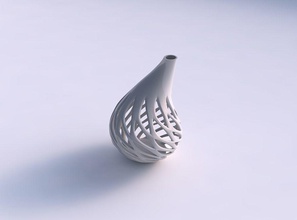 vase deformiert hals glatt abgeschrägt schneidet gedehnt ecke haus dekor 3d print model - Mito3D