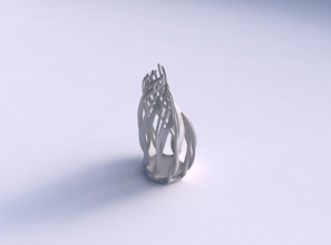 vase deformiert verdrehte geäst gedehnt haus dekor 3d print model - Mito3D
