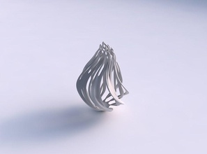 vase deformiert verdrehte geäst breit mitte haus dekor 3d print model - Mito3D