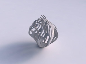 vase verformt, verdreht, Zweige zusammengedrückt Haus verformt wird twisted Niederlassungen gepresste Dekor 3d print model - Mito3D