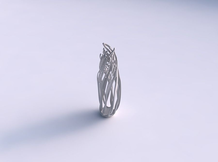 vazo deforme bükülmüş şubeler gergin dalgalı ev dekor 3d print model - Mito3D