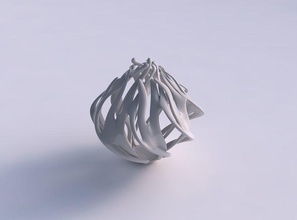 vase verformt verdrehte äste verdreht, gequetscht Haus wird twisted Niederlassungen gepresste Dekor 3d print model - Mito3D