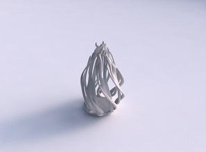 vase deformiert verdrehte geäst gedehnt haus dekor 3d print model - Mito3D