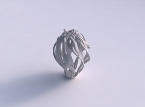 vase deformed twisted branches wavy top house decor 3d print model - Mito3D