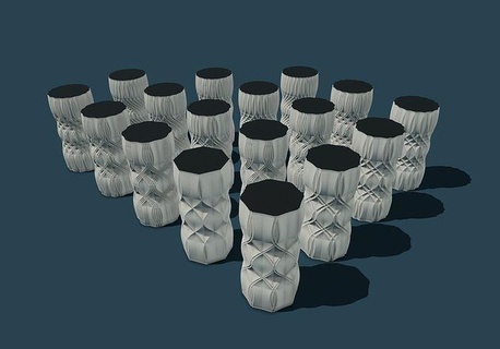 vase diamant v2 stl rar guide 39 impression vasemode spiralmode maison décor led lumière 3d print model - Mito3D