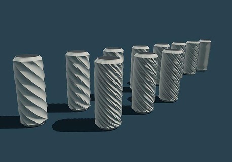 vase dose v7 pla petg vasemode spiralmode LED lumière stl rar guide 39 impression maison décor 3d print model - Mito3D