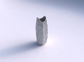 vaso duplo arco hexagonal de cristal dentes a casa casal hexágono mossas prato decoração arquitetura 3d print model - Mito3D