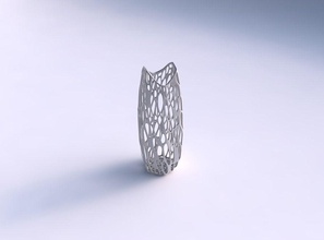 vaso duplo arco hexágono torcida orgânica em forma de árvore a casa casal lattice prato decoração arquitetura 3d print model - Mito3D