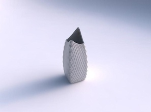 vazo çift ark dikdörtgen diyagonal kafes tabaklar tabak dekor mimari dekorasyon ev 3d print model - Mito3D
