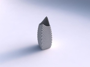 vase doppelt bogen rechteck gitter piramide 2 gericht dekor architektonisch dekoration haus 3d print model - Mito3D