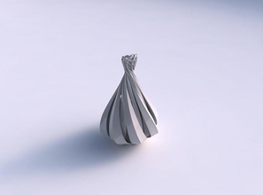 vaso duplo twiste bordas afiadas espremido parte superior longa a casa casal sharp topo longo decoração 3d print model - Mito3D