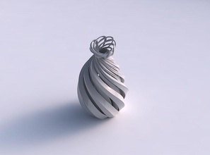 vase double twiste sharp edges squeezed top part pimp up house decor 3d print model - Mito3D