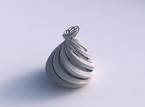 vase doppelt twiste scharf kanten gedrückt gedehnt ecke haus dekor 3d print model - Mito3D