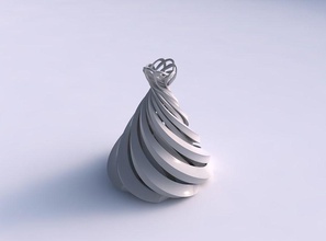 vase doppelt twiste scharf kanten gedrückt verdrehte gedehnt haus dekor 3d print model - Mito3D