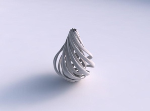 vase double twisted quollen zusammengebrochen top mit langem Hals Haus Doppel lange Dekor 3d print model - Mito3D