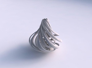 vase double twisted quollen zusammengebrochen top long Haus Doppel lange Dekor 3d print model - Mito3D