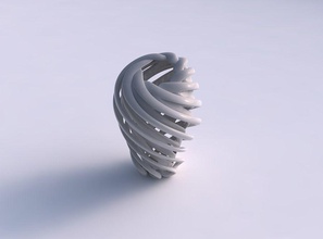 vase double twisted bulged collapsed top pimp up house decor 3d print model - Mito3D