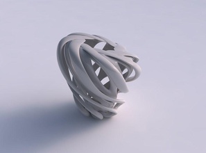 vaso contorto gonfio crollato spremuto allungato angolo casa arredamento 3d print model - Mito3D
