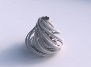vase doppelt verdrehte gewölbt zusammengebrochen gedehnt haus dekor 3d print model - Mito3D