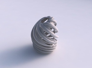 vase double twisted bulged collapsed top streched corner house decor 3d print model - Mito3D