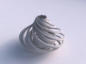vaso contorto gonfio crollato largo mezzo casa arredamento 3d print model - Mito3D