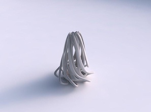 vase doppelt verdrehte zylindrisch zusammengebrochen haus dekor 3d print model - Mito3D