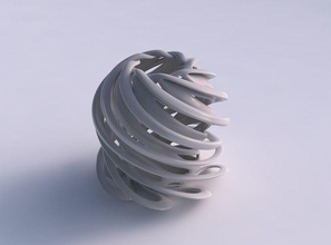 vaso contorto cilindrico crollato spremuto casa arredamento 3d print model - Mito3D