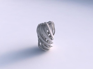 vaso doppio ritorto forma ad imbuto crollato top lungo casa il twisted arredamento 3d print model - Mito3D