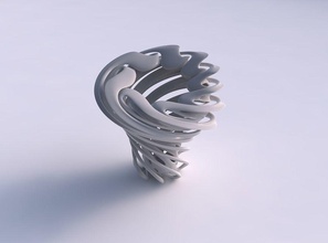 vaso doppio ritorto forma ad imbuto crollato top pimp up casa il twisted arredamento 3d print model - Mito3D